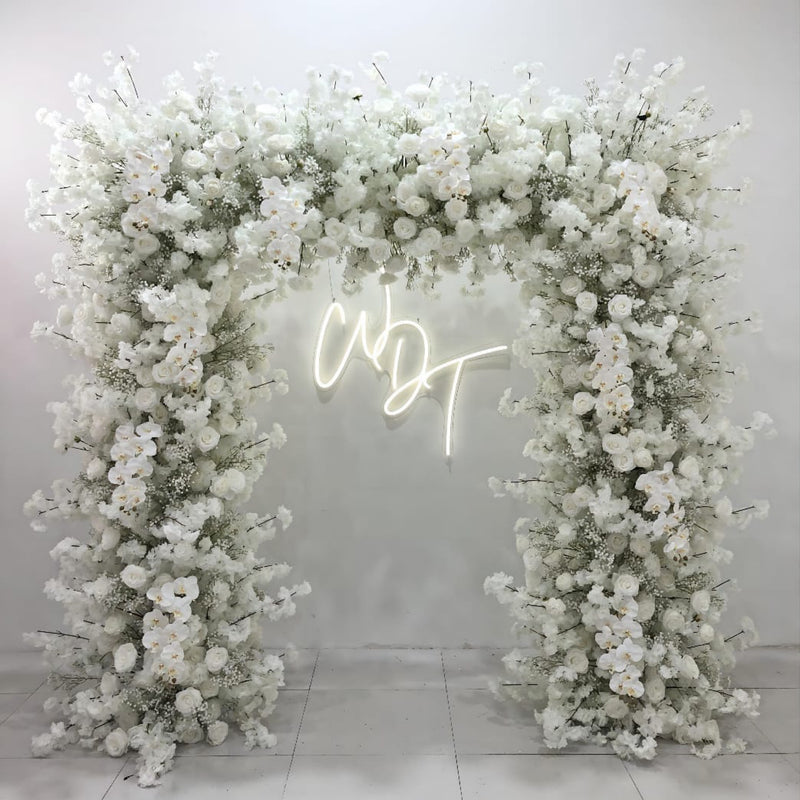 Alisa Textured Floral Square Arch