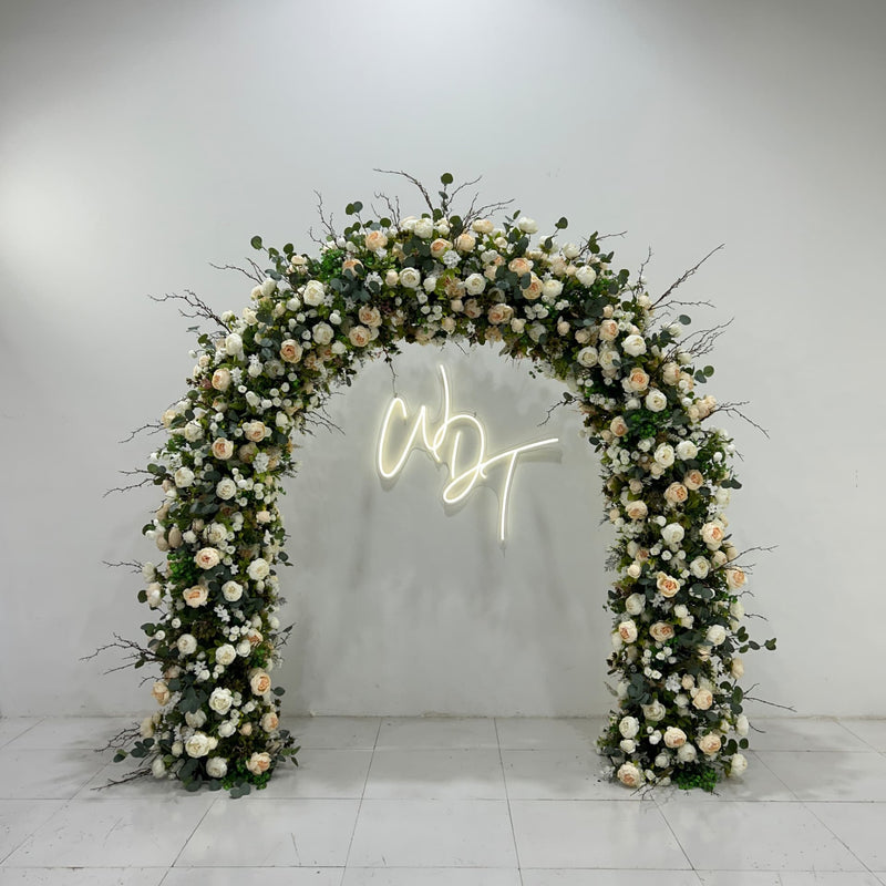 Textured Silk Floral Arch - M11