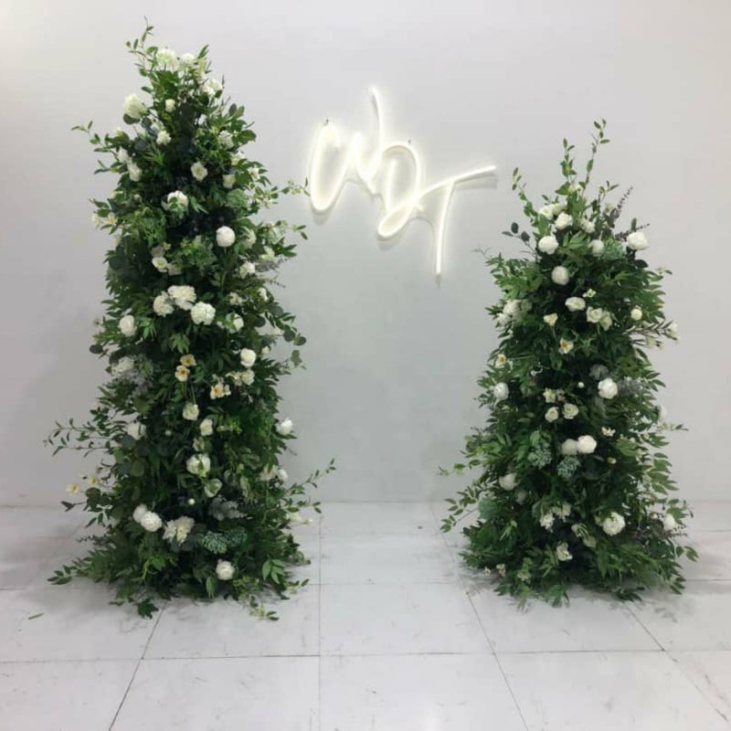 Foliage Floral Pillar Pair