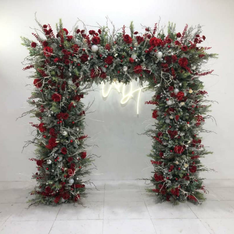 Christmas Luxe Square Arch - Red