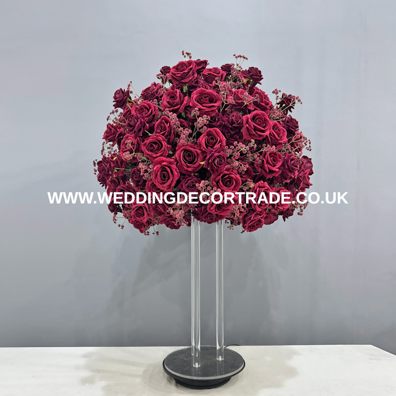 Ruby Floral Centrepiece - 70cm