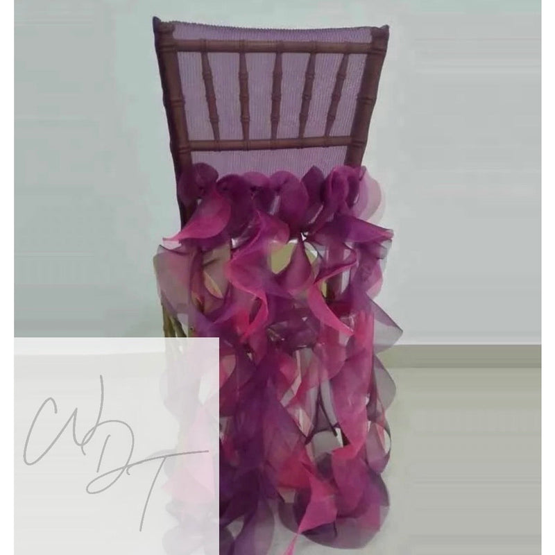 Wine Waterfall Chair Sash