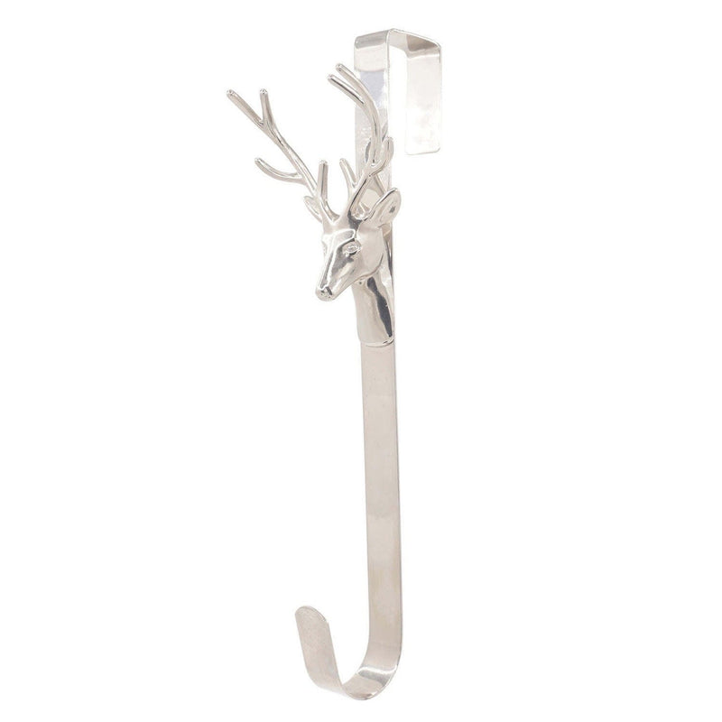 3D Christmas Door Wreath Hook - Silver