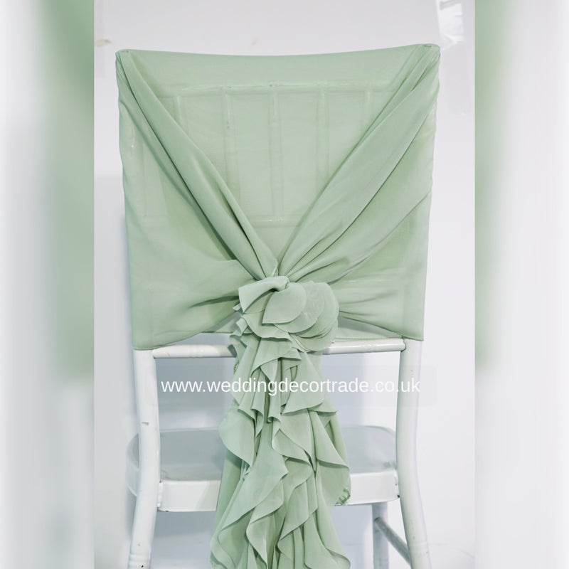 Sage Ruffle Chair Sash