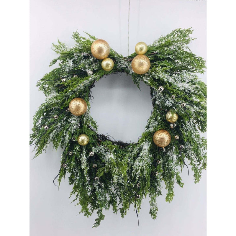 Snowy Christmas Wreath - 60cm