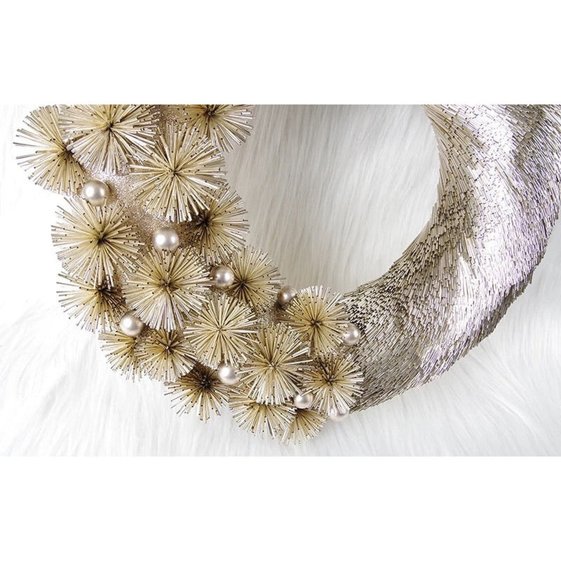 Champagne Gold Christmas Door Wreath - 40cm