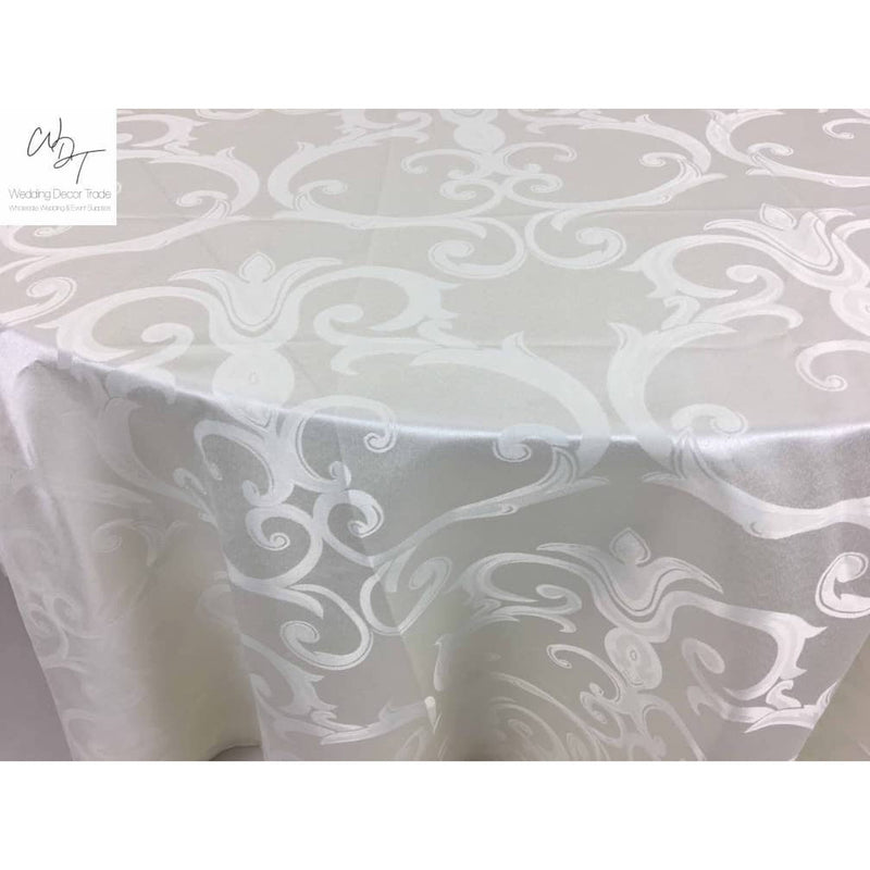 Ivory Damask Table Cloth