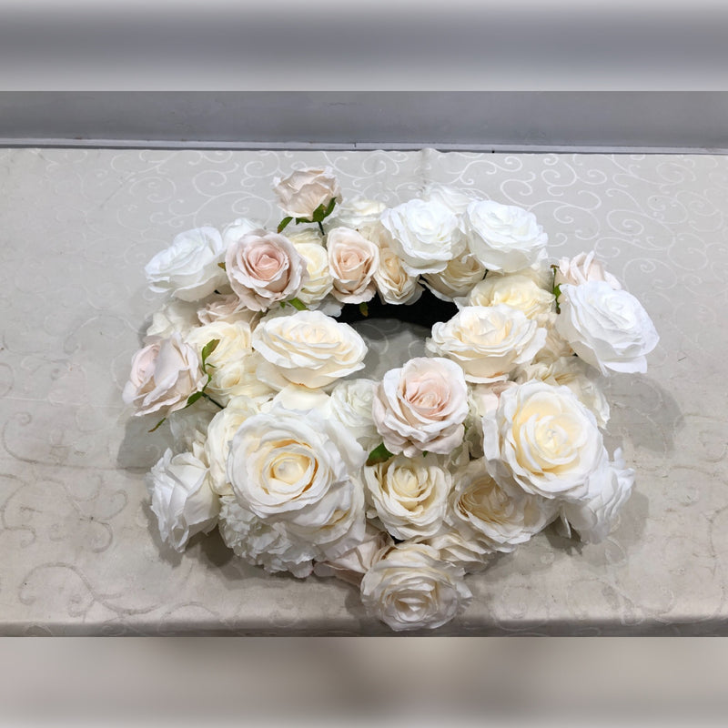 Nude Rose Floral Wreath