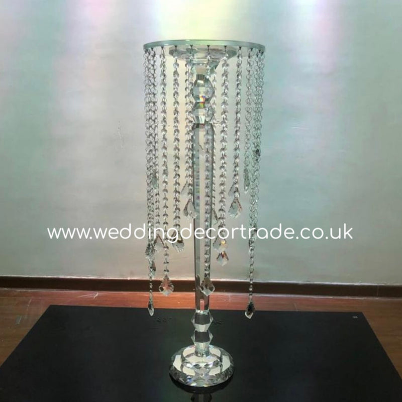 Luxury Glass Floral Stand -  Crystal Drops- 90cm