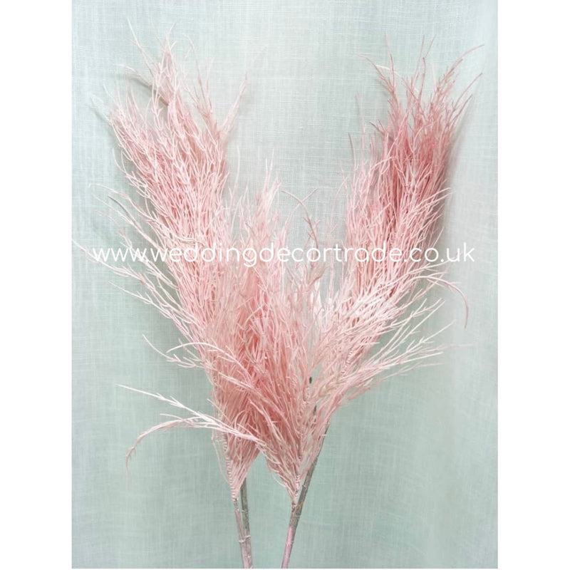 Single Stem Plastic Feather - Pink