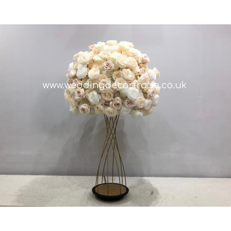 Nude Rose Silk Floral Centrepiece