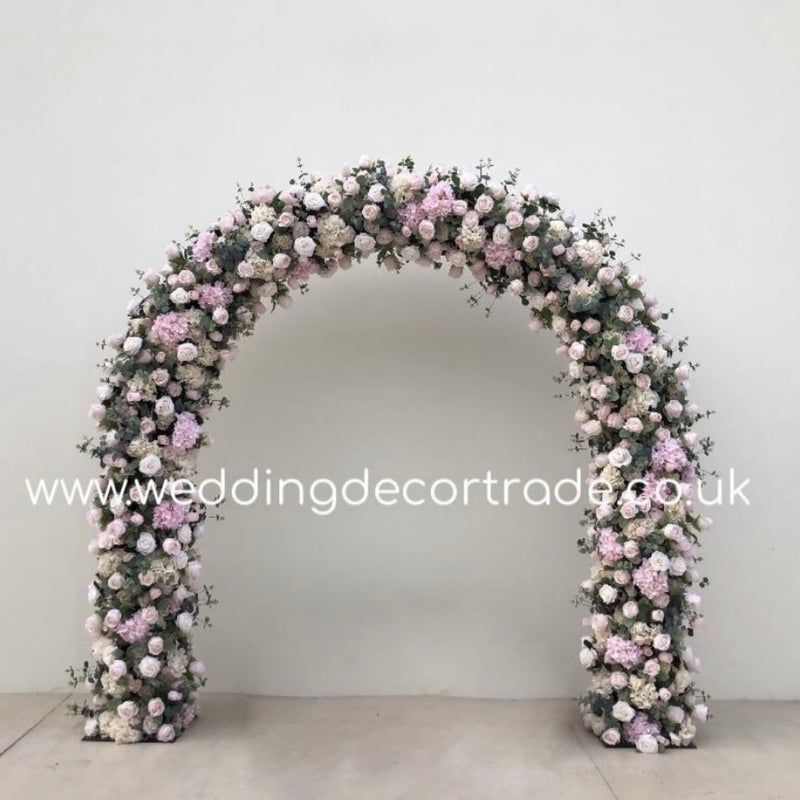 Blush Textured Silk Floral Arch - M4